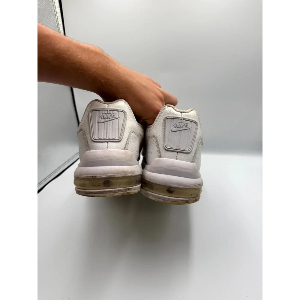 Nike Air Max LTD 3 687977-111 Mens 18 Sneaker Triple White Leather Running Shoes